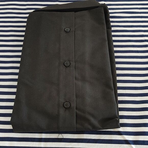 HENRY SEGAL BLACK REGULAR FIT LAYDOWN COLLAR DRESS SHIRT. - Picture 2 of 4